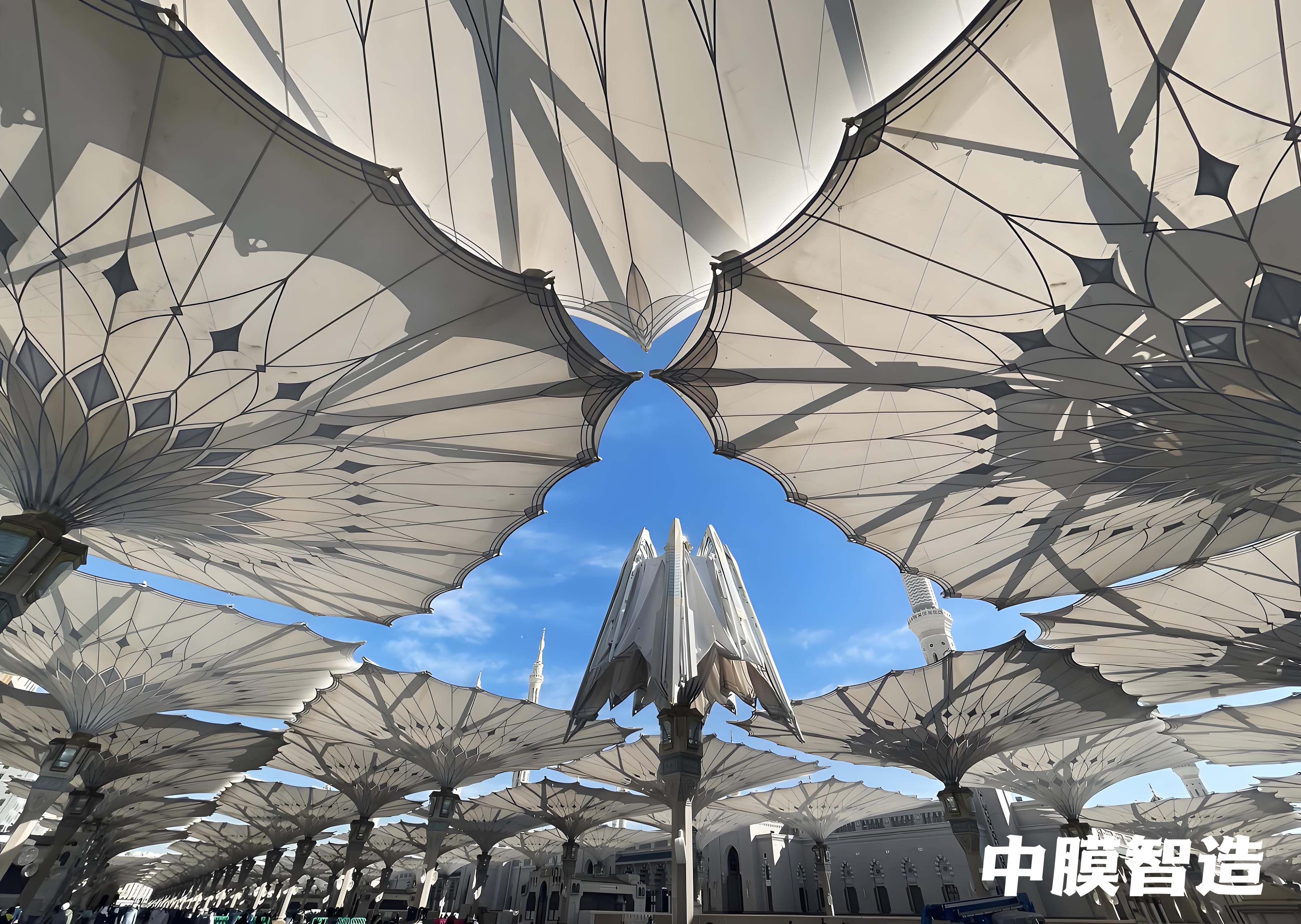 沙特麦地那先知寺广场遮阳系统｜PTFE膜结构全球标杆项目档案